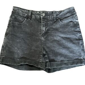 Time & Tru Black High Waist Denim Shorts Size 4